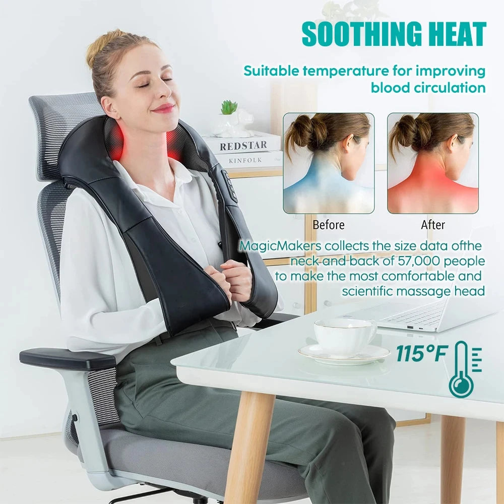 MassagoPro Shiatsu Heated Neck & Shoulder Massager
